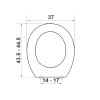 Κάλυμμα λεκάνης  0011 Duroplast Διάσταση: 43.5-44.5cm / 37cm