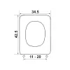 Κάλυμμα λεκάνης 0085 Τετράγωνο Της Elvit  Διάστ.:42,5cm / 34,5cm