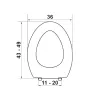 Κάλυμμα λεκάνης CAPRI Ideal Standard Της Elvit  Διάστ.: 43-49cm / 36cm