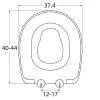 Κάλυμμα λεκάνης Πλαστικό Family Για Λεκάνες Universal Διάσταση: 40-44cm / 37,4cm