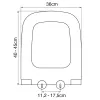 Κάλυμμα λεκάνης Slim Τετράγωνο Διάσταση : 40-45cm / 36cm